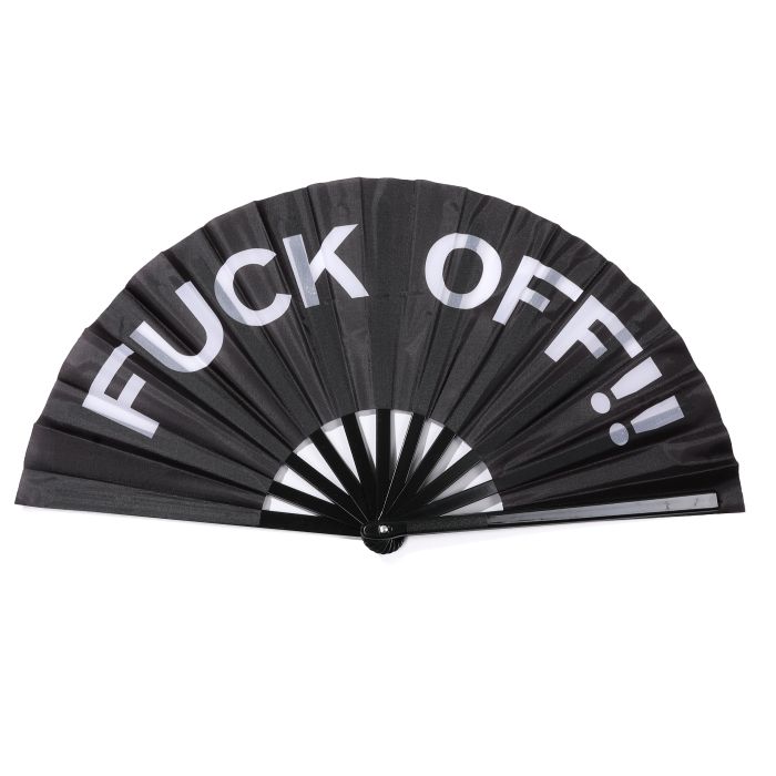 13" Fuck Off!! Cracking Hand Fan
