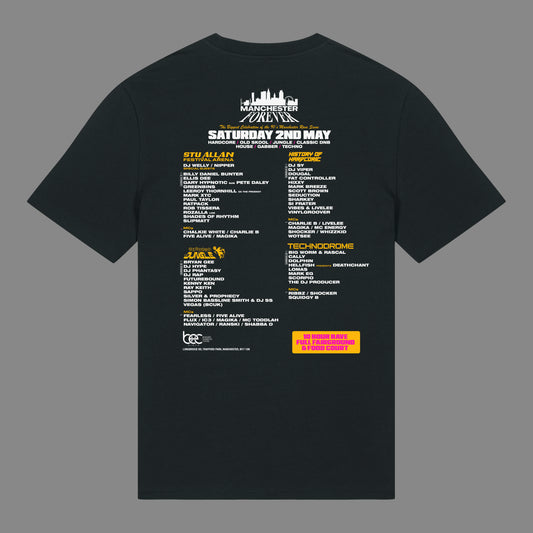Manchester Forever 2026 Lineup T-Shirt (Black)