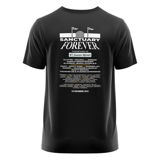 SANCTUARY FOREVER LINEUP BLACK T-SHIRT 2025 V2