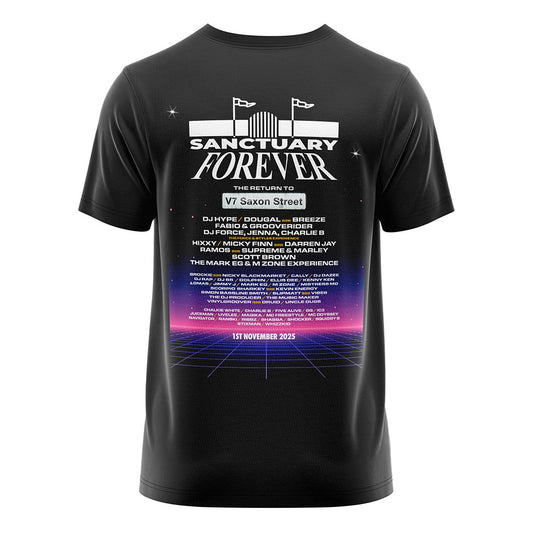 SANCTUARY FOREVER LINEUP BLACK T-SHIRT 2025