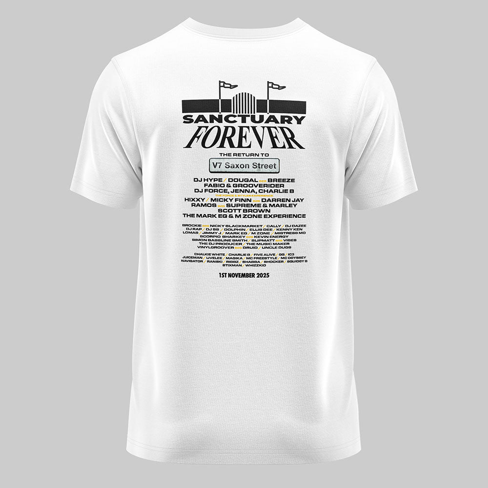 SANCTUARY FOREVER LINEUP WHITE T-SHIRT 2025 V2