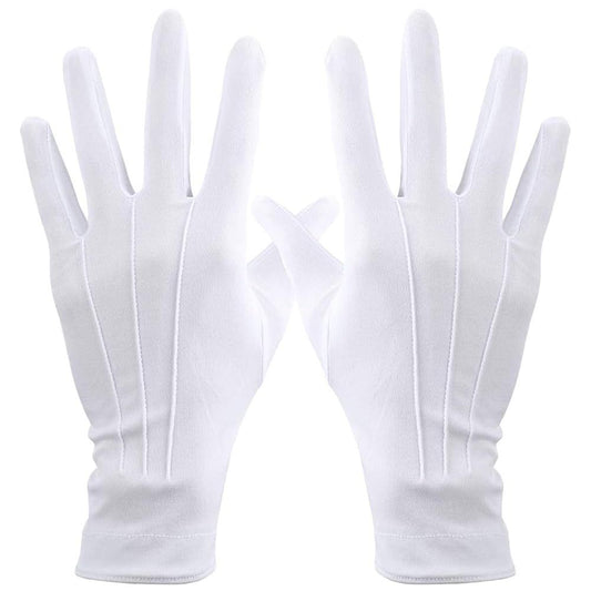 White Rave Gloves