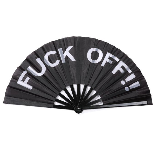 13" Fuck Off!! Cracking Hand Fan