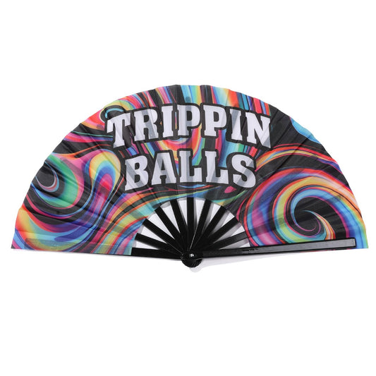 13" Trippin Balls Cracking Hand Fan